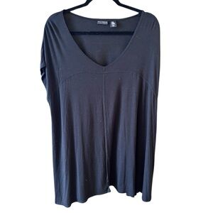 Willi Smith Black Stretch Top Plus Size 2X Minimalist